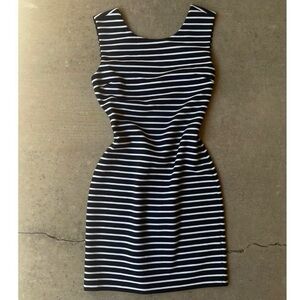 Juicy Couture Black and White Striped Dress